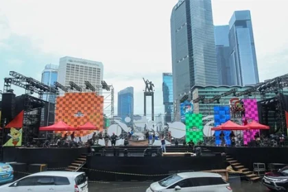 Panggung Utama di Bundaran HI Siap Meriahkan Tahun Baru