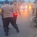 PHL Polres Ditendang Begal hingga Terjatuh 2 Pelaku Tabrak Tiang