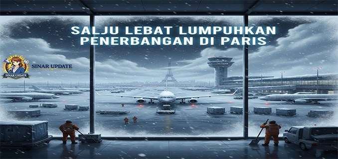 Salju Lebat Lumpuhkan Penerbangan di Paris